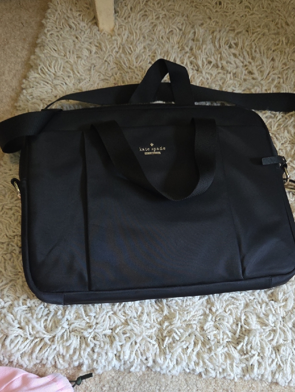 kate spade Black Nylon Laptop Bag with Shoulder Strap